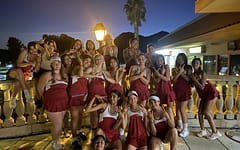 Grizzly girls tennis team after a win against Ramona