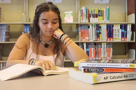 student crams for AP test just weeks before the exam