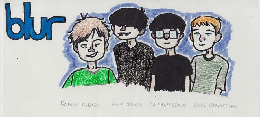Blur members work together  to influence the world of Britpop.
